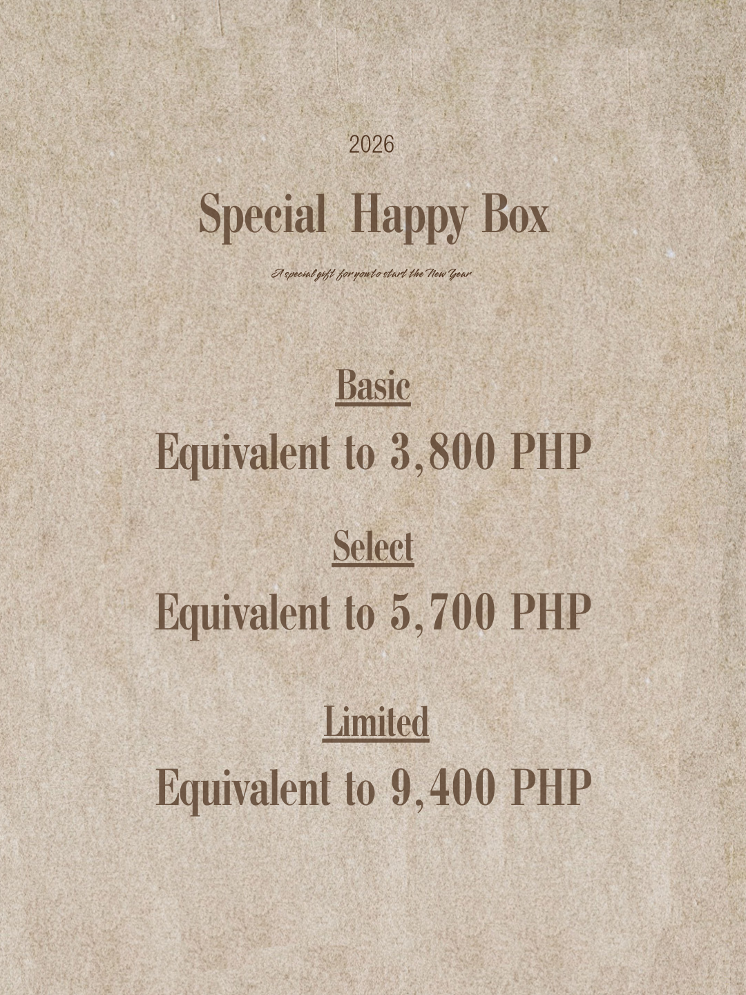 【2026】Special Happy Box